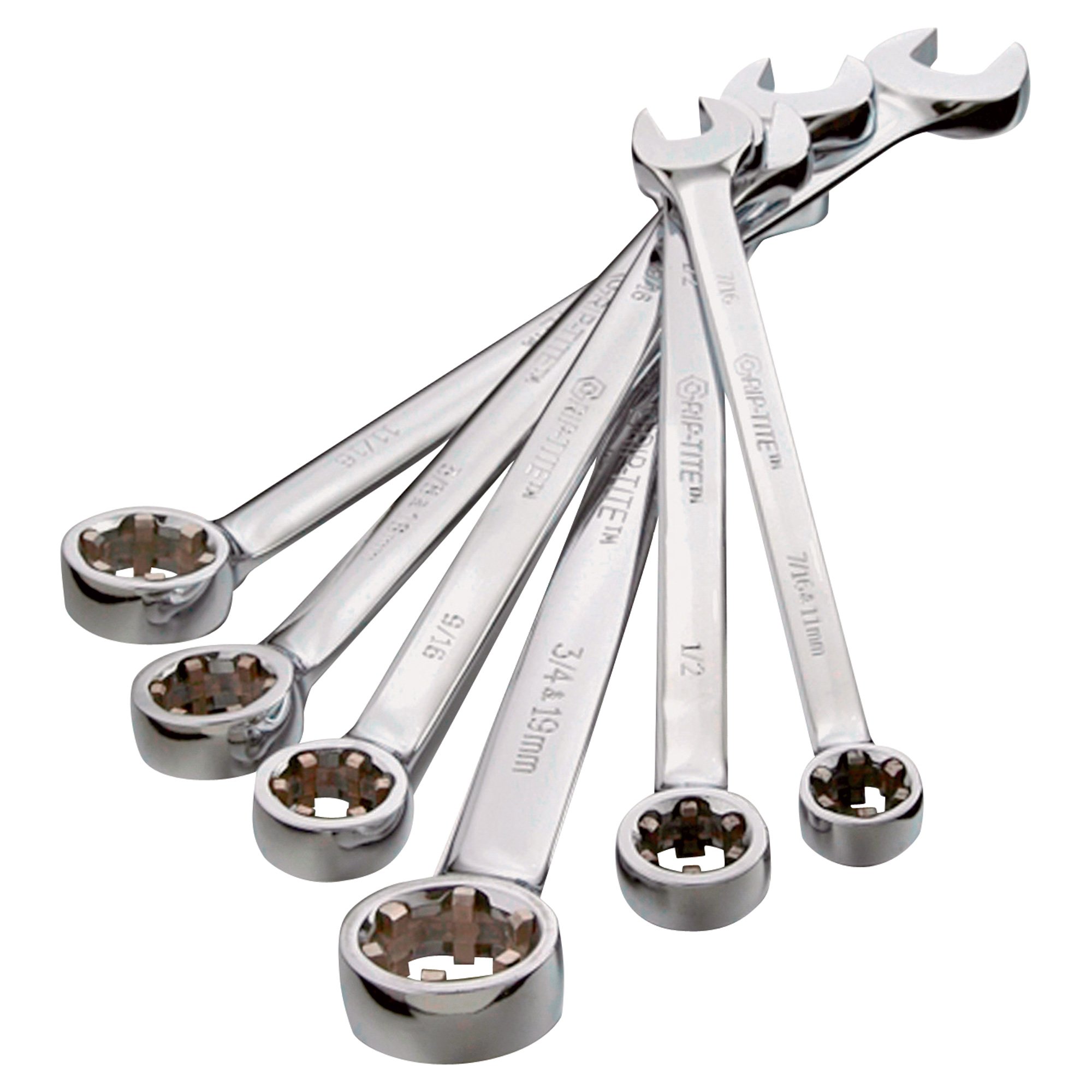 GripTite Combination Super Wrench Set — 6Pc., SAE, Model 00141